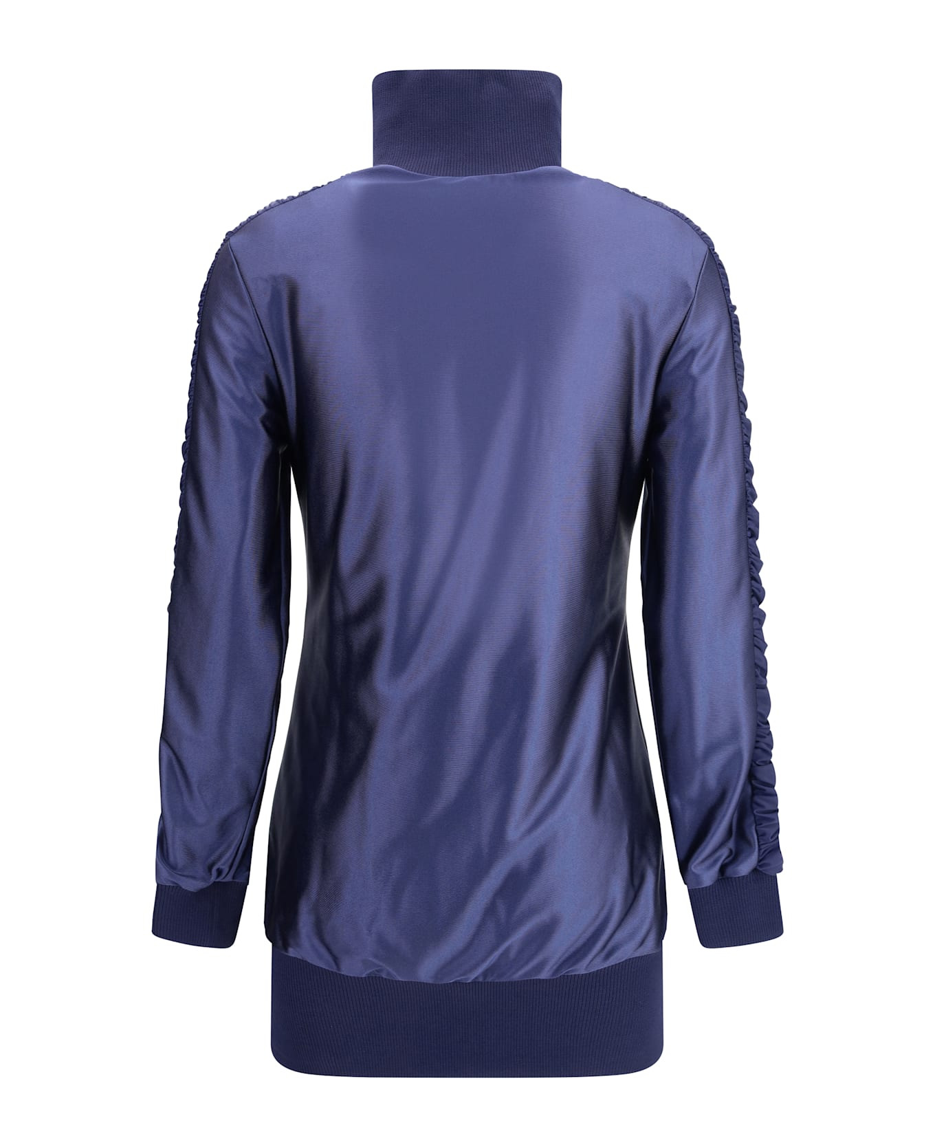 Shiny Jersey Fitted Tracksuit Dress - 2