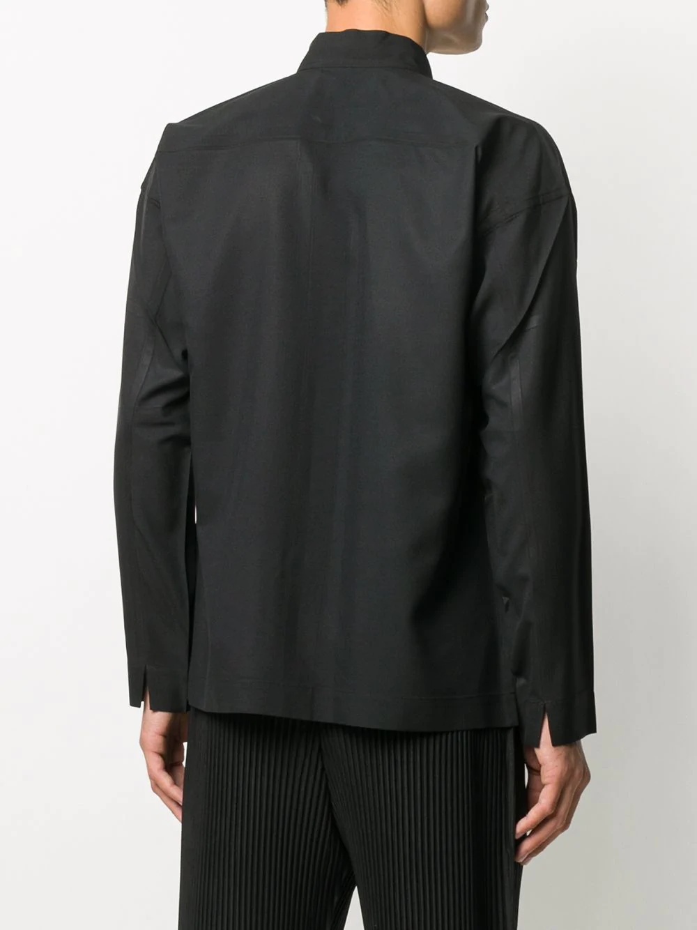 double collar long-sleeved shirt - 4