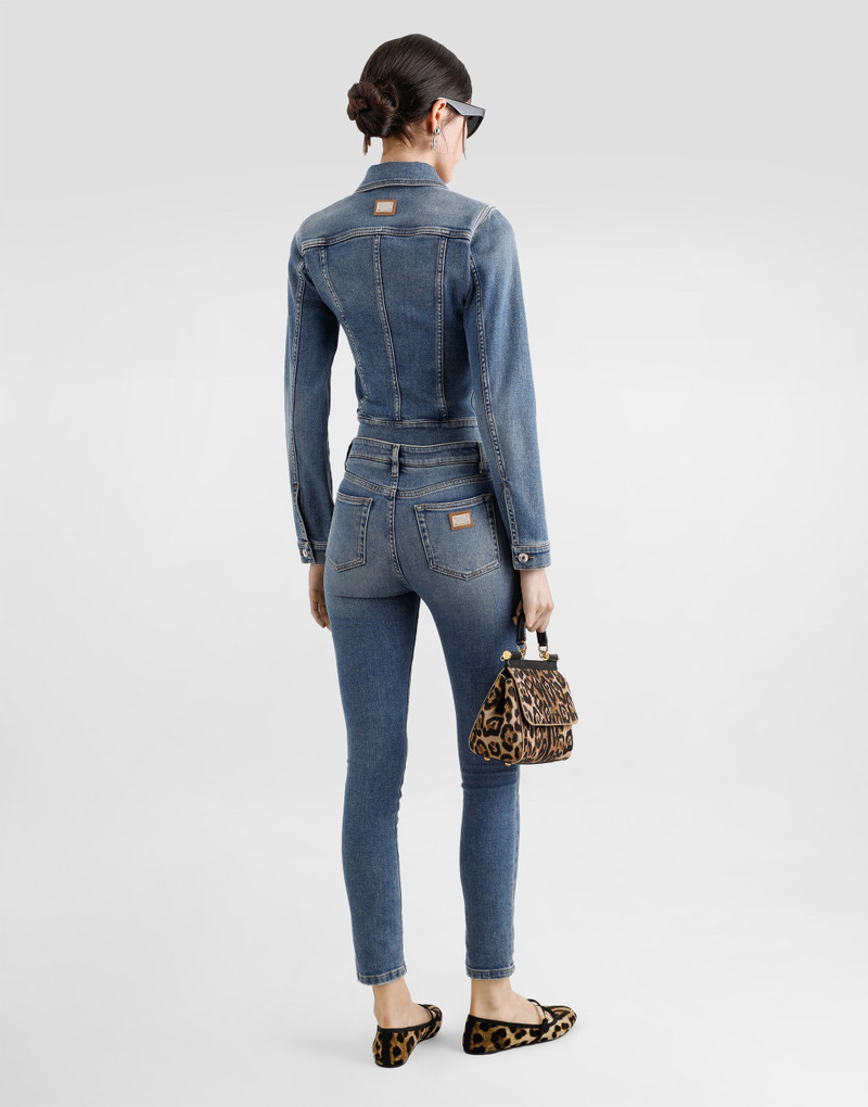 Cropped cotton denim jacket 3