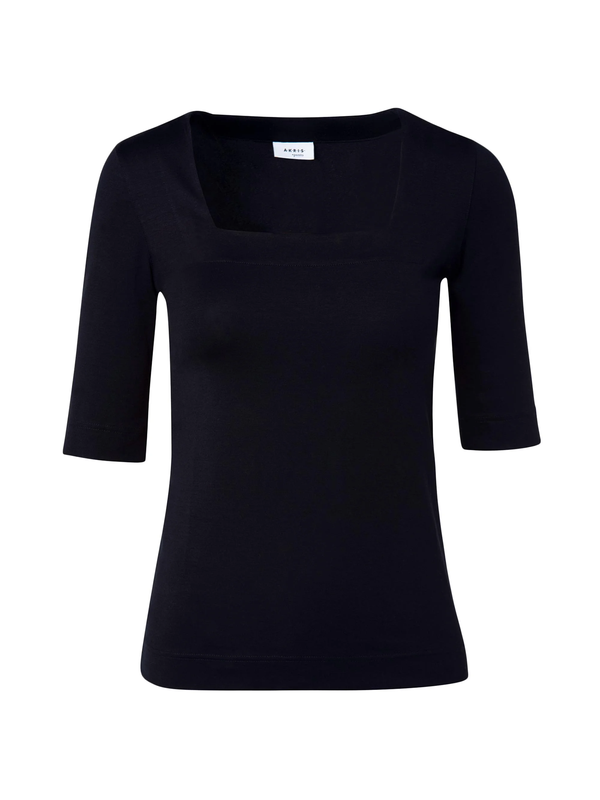 Women's Elements Jersey Square Neck Top - Black - 1