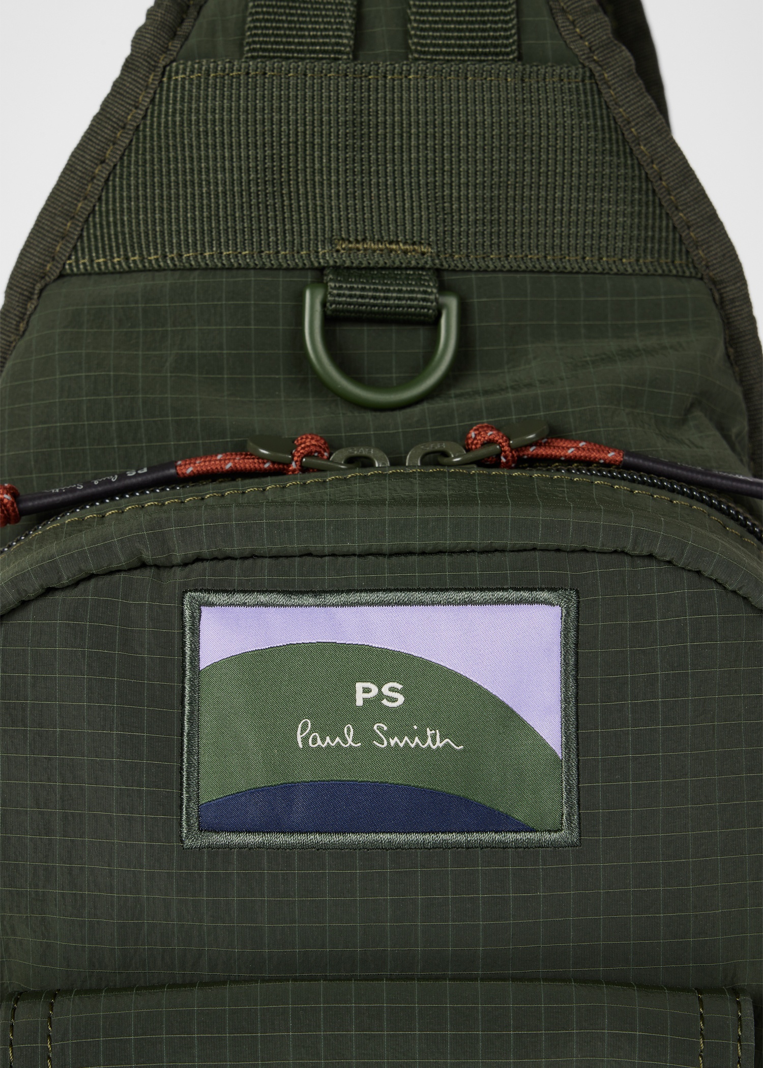Dark Green Nylon Ripstop Sling Bag - 5