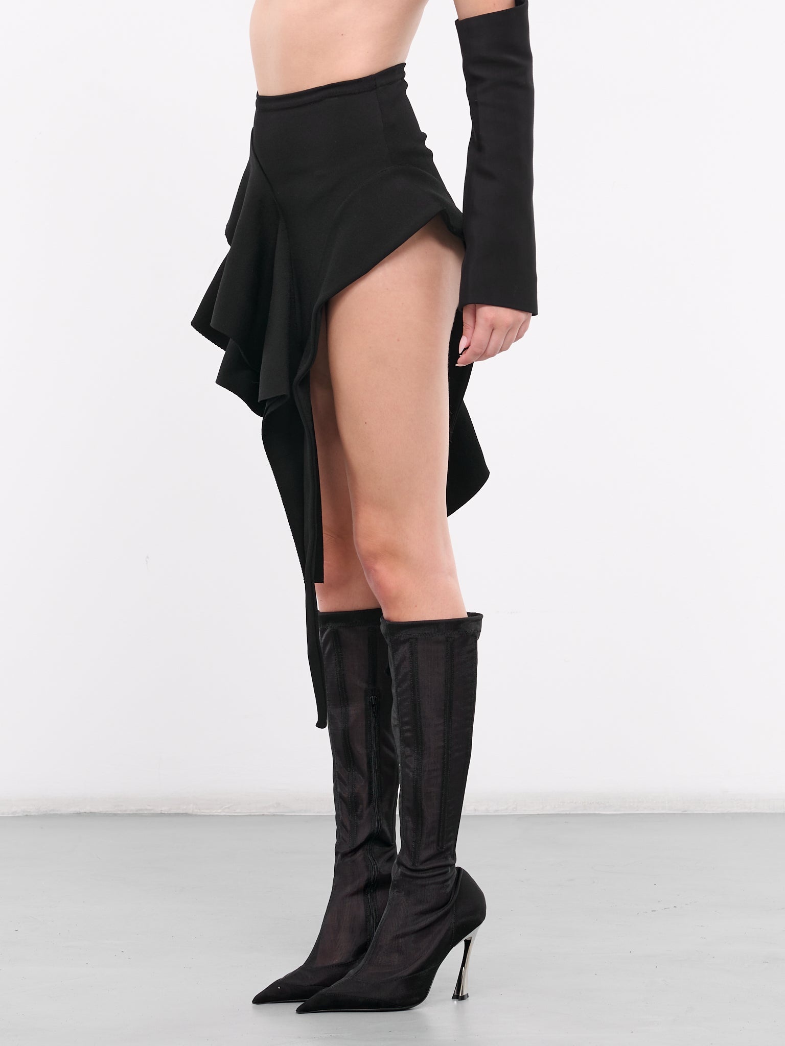 Asymmetric Knit Skirt - 2