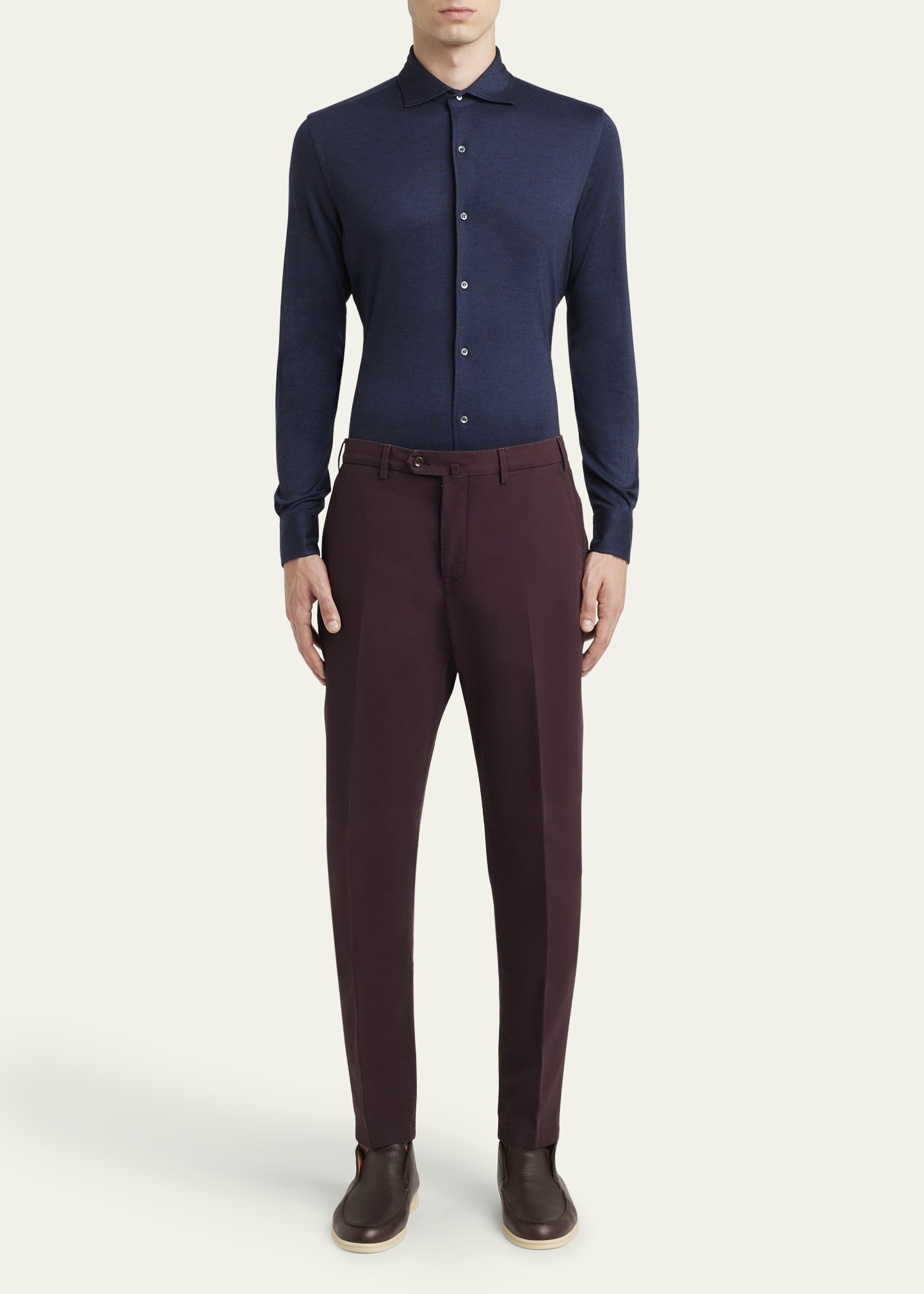 Men's Carlo Hyannis Straight Cotton Trousers - 2