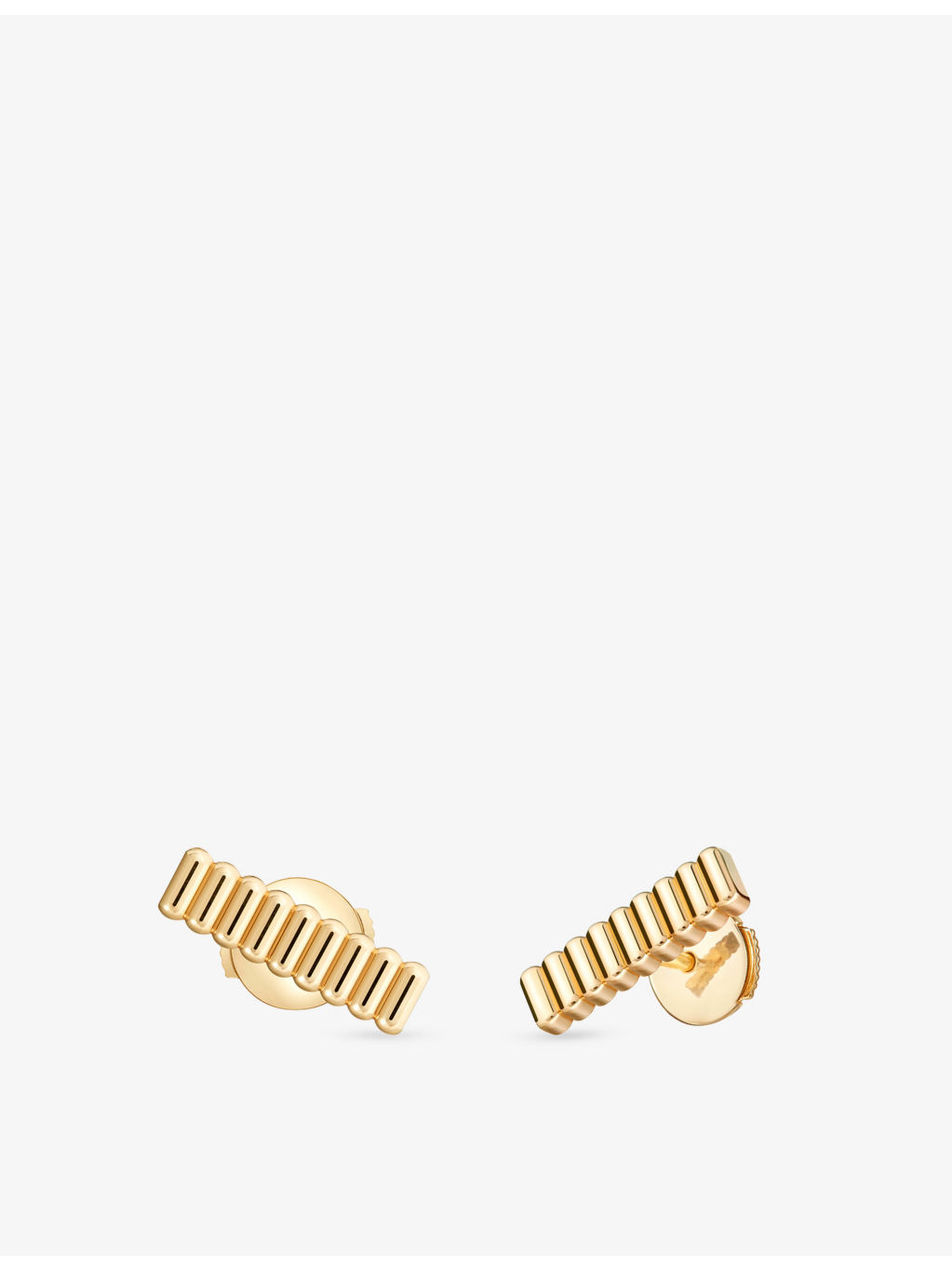 Quatre Grosgrain 18ct Yellow-Gold Stud Earrings - 3