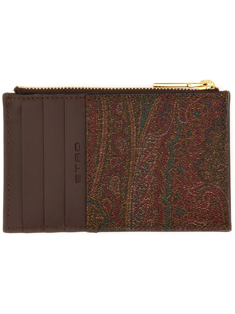 PAISLEY PRINT COATED CANVAS CARD CASE - 2