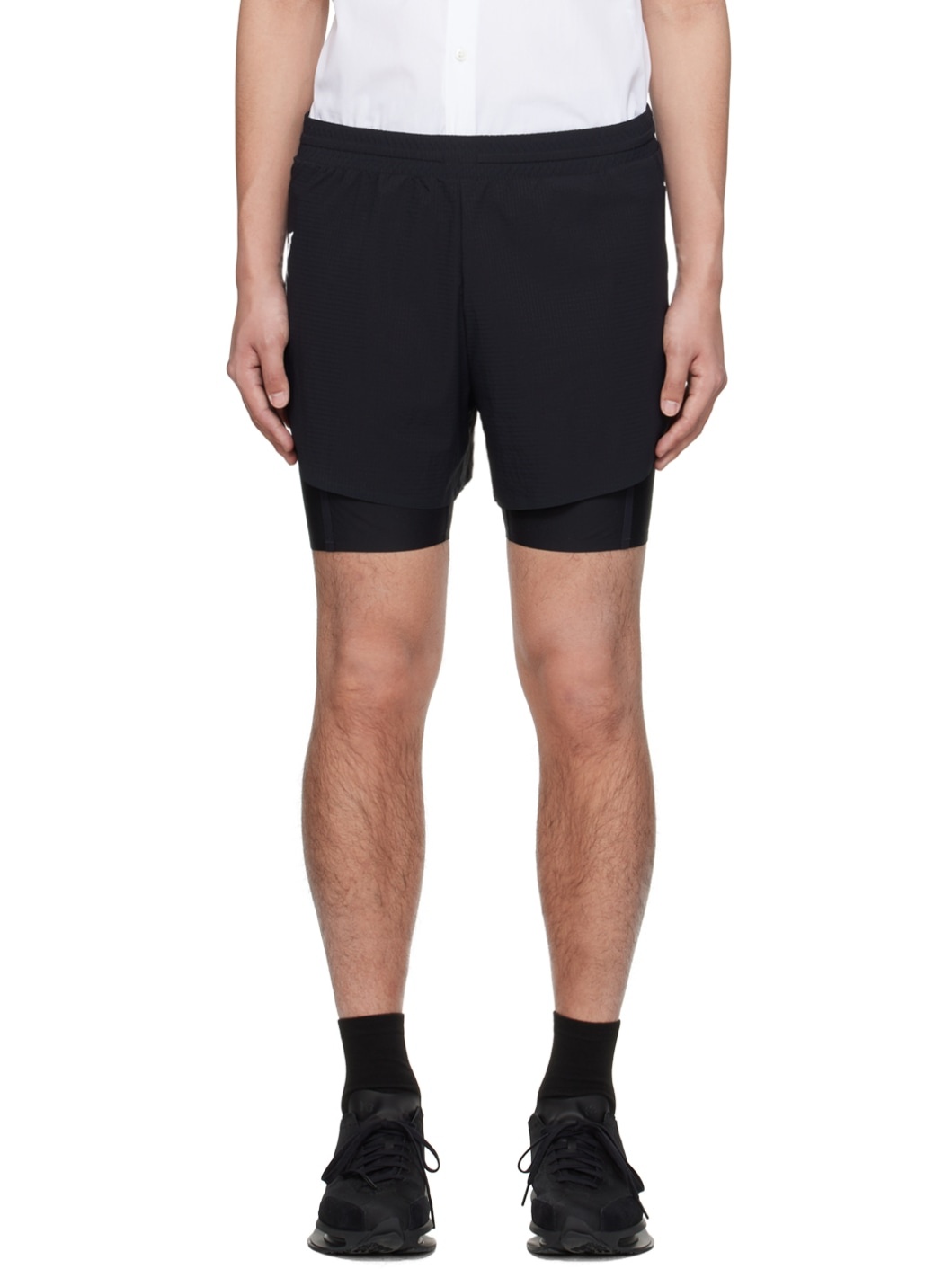 Black Layered Shorts - 1