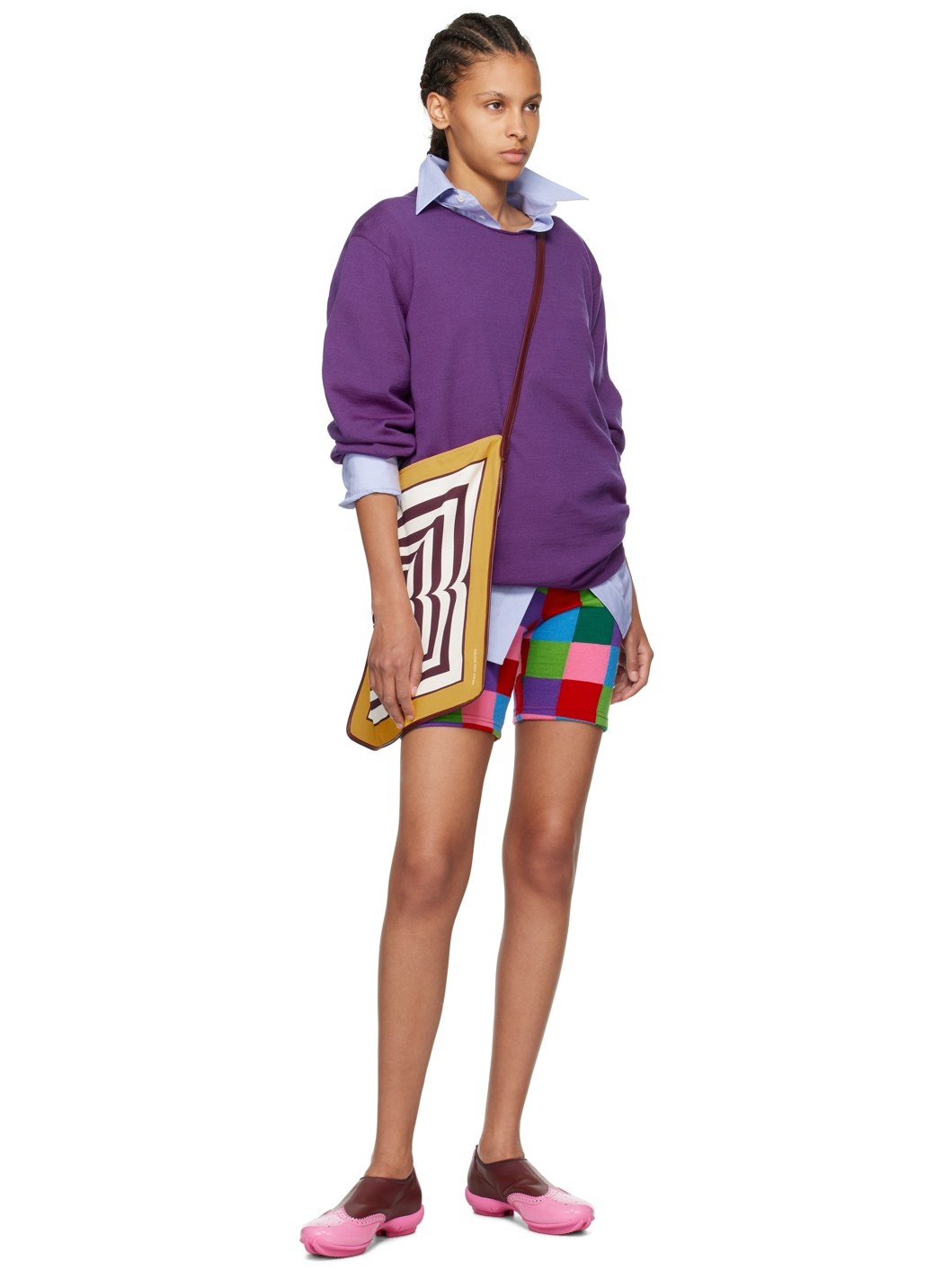 Purple Dropped Shoulder Sweater - 5