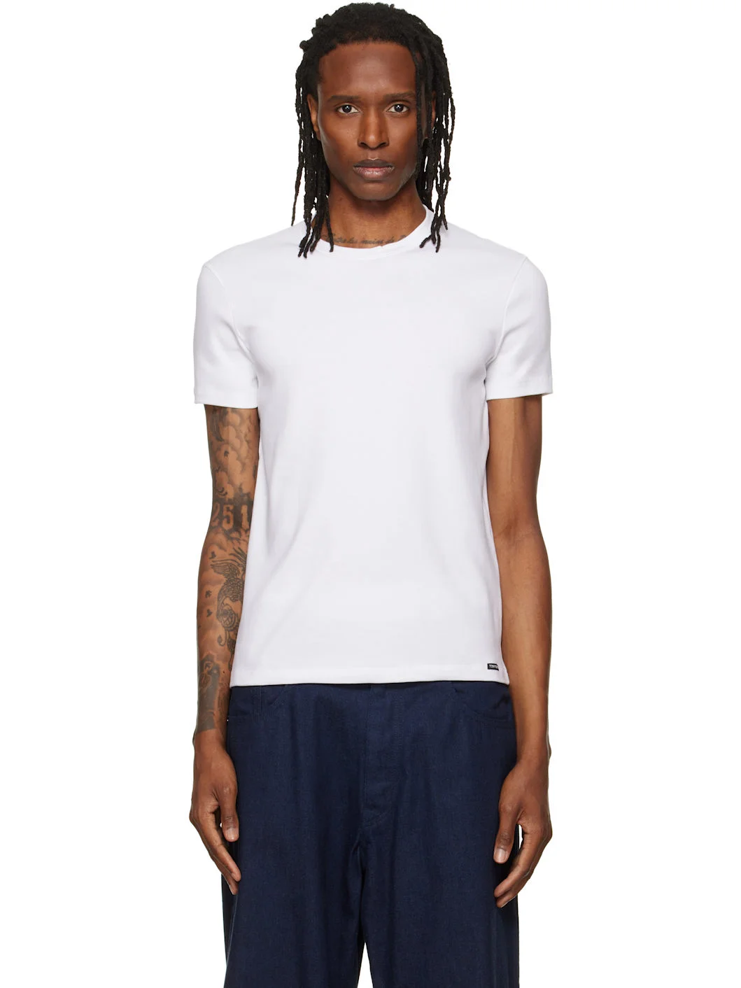 White Cotton T-shirt - 1