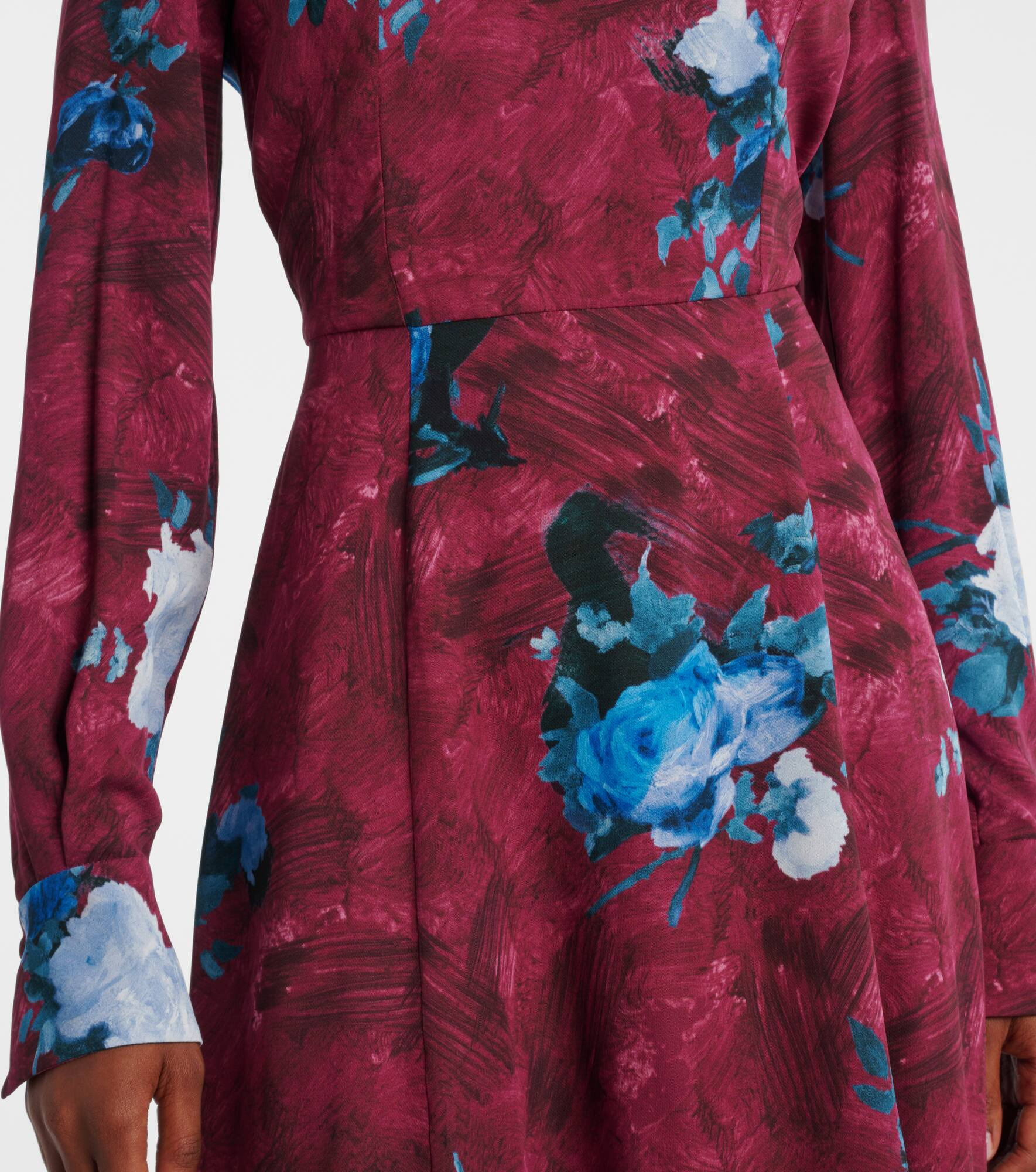 Floral crêpe midi dress - 5