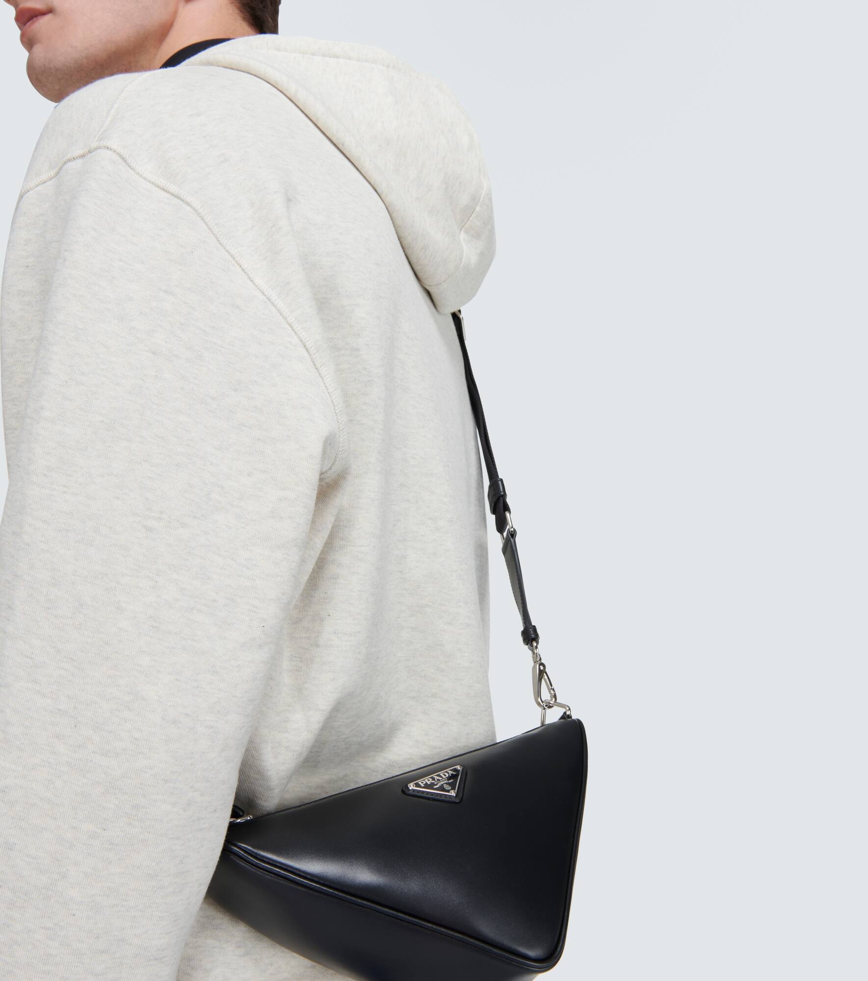 Triangle leather shoulder bag - 3