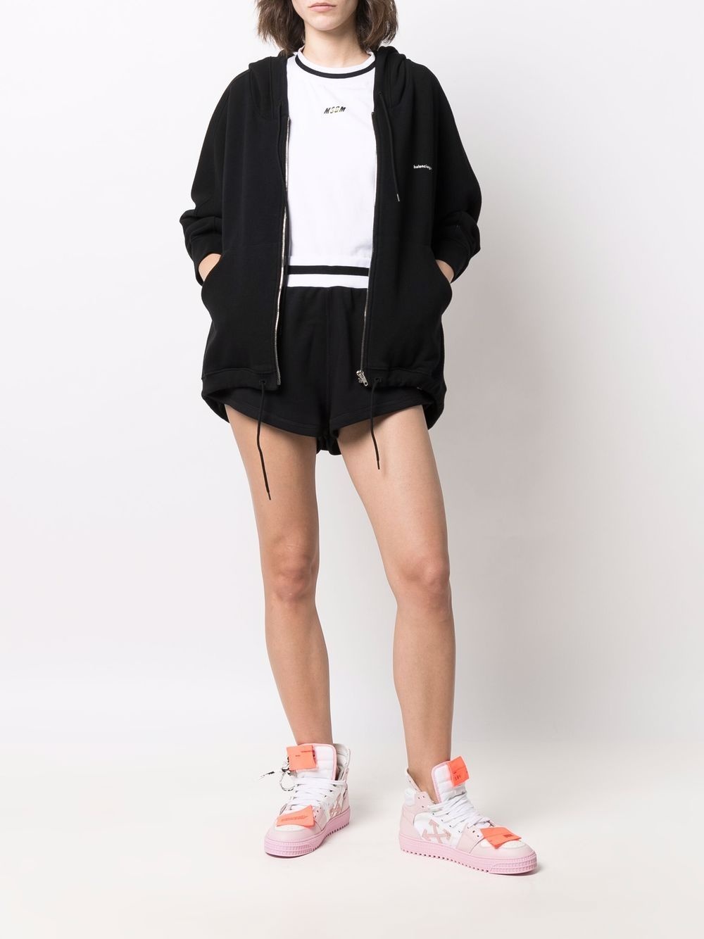 logo-print track shorts - 2