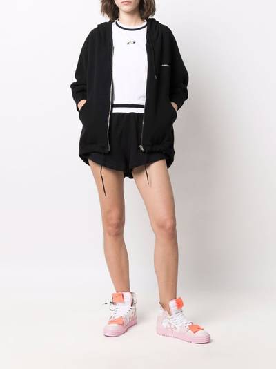 MSGM logo-print track shorts outlook