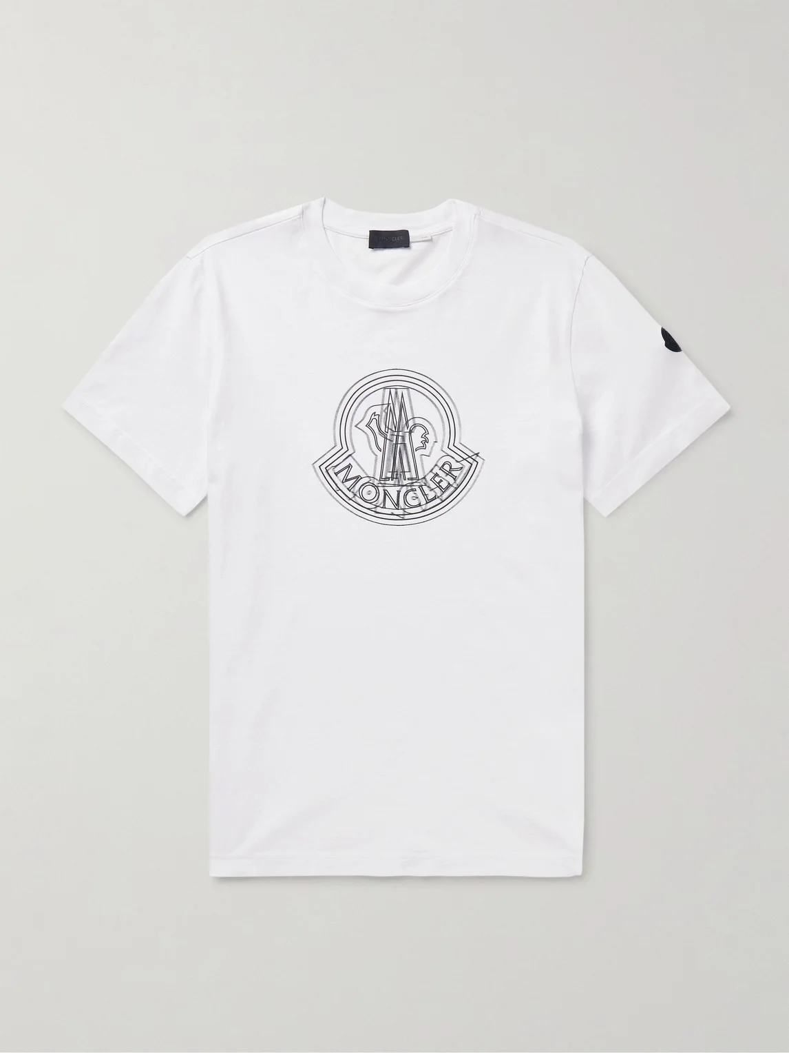 Logo-Appliquéd Printed Cotton-Jersey T-Shirt - 1
