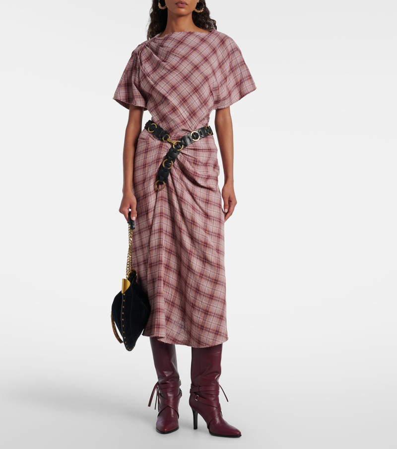 Isabel Marant Étoile Neyela checked cotton T-shirt outlook