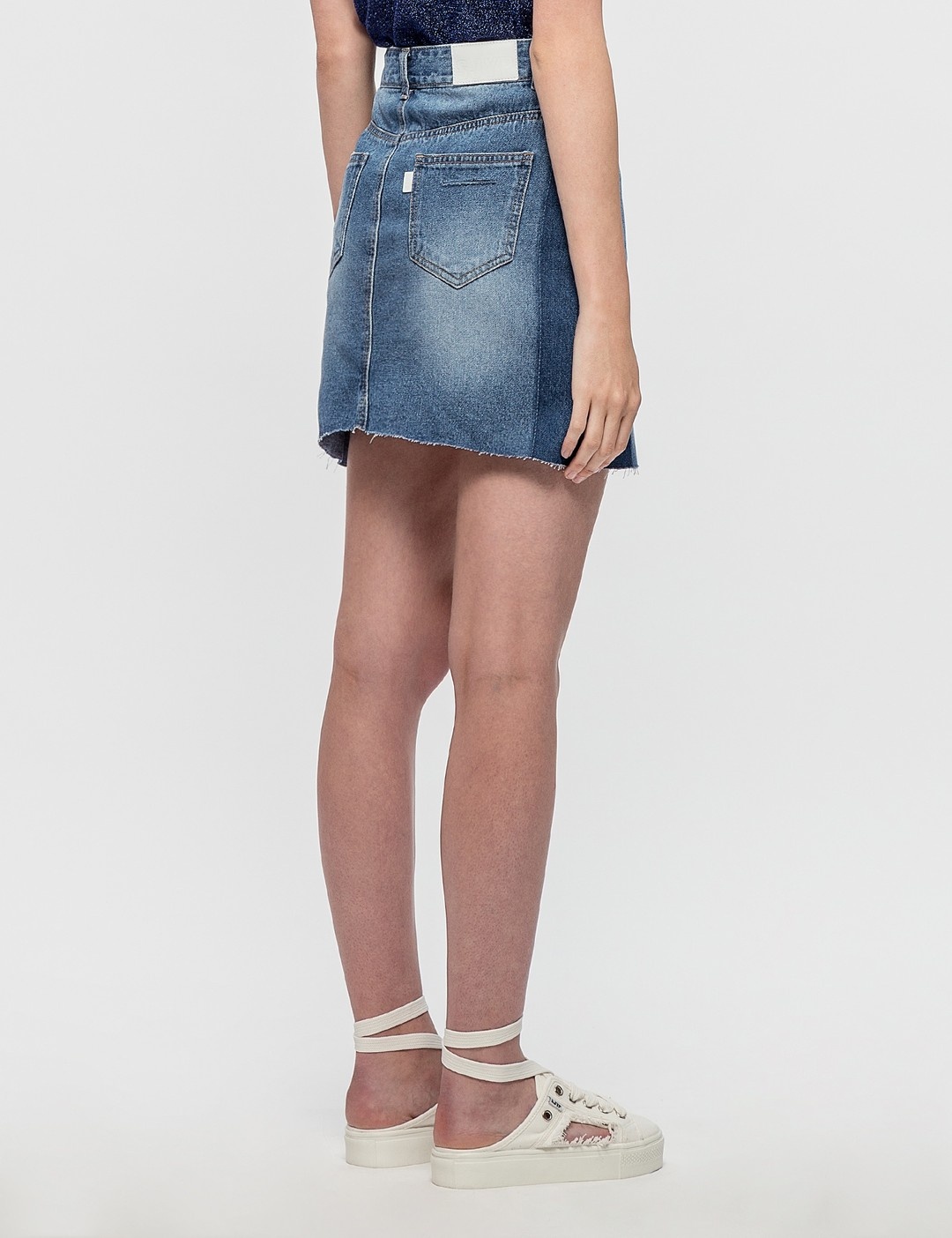 CUT OFF DENIM SKIRT - 3