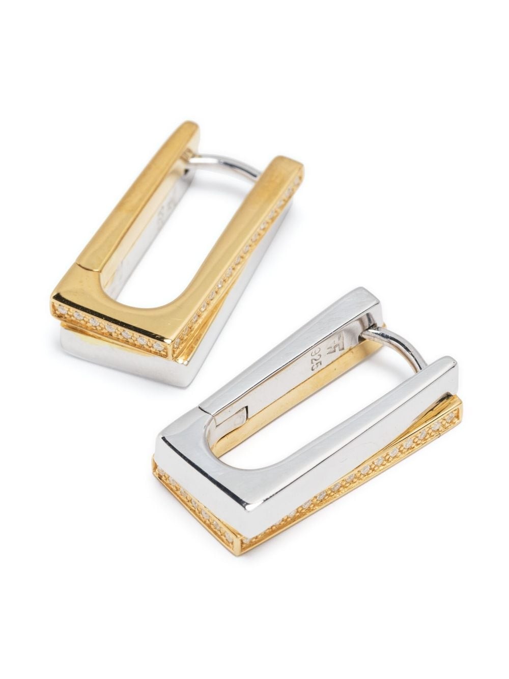 Step Hoops Duo CZ earrings - 3