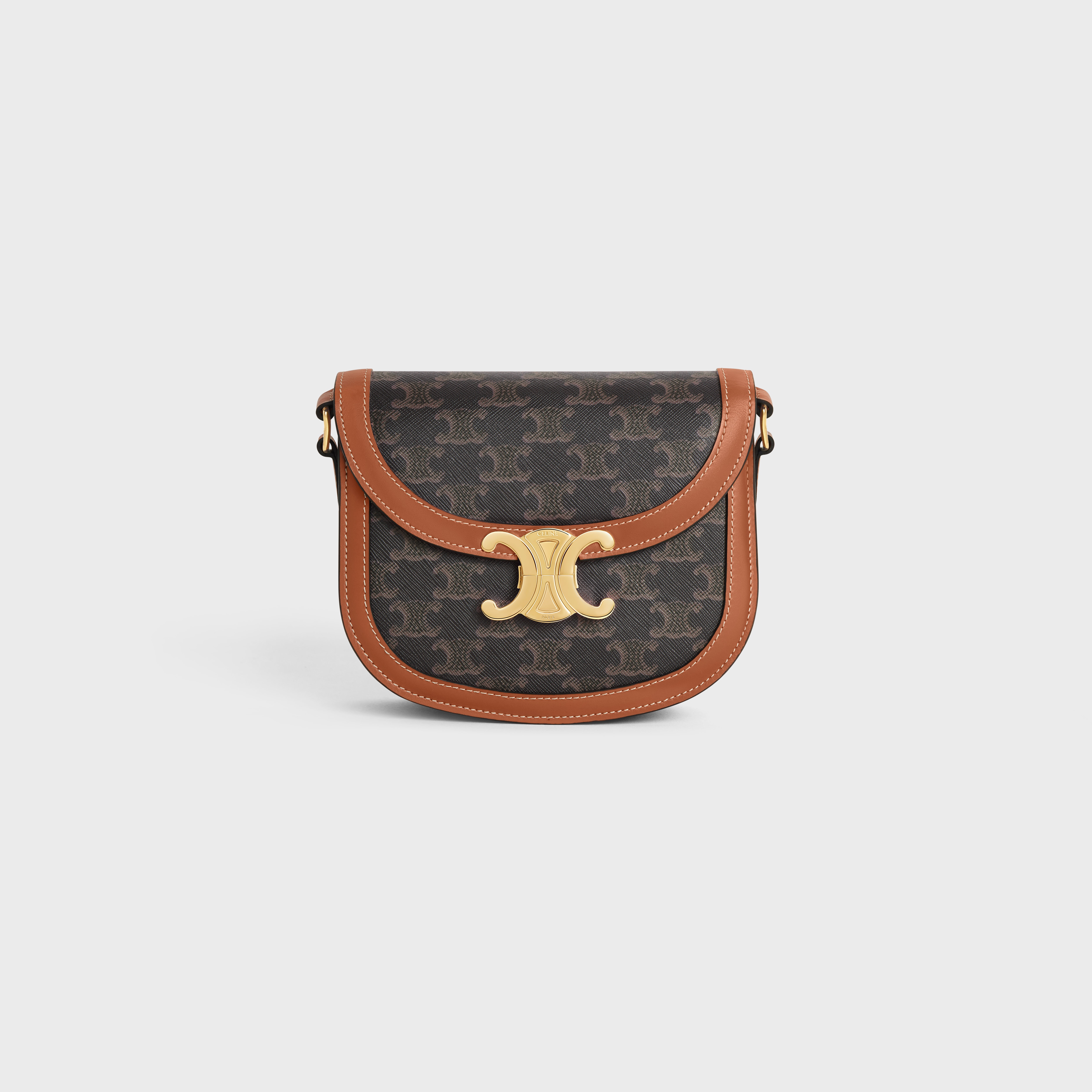 CELINE Triomphe Canvas Teen BESACE TRIOMPHE in Triomphe Canvas and Calfskin  (110962BZ4.04LU)