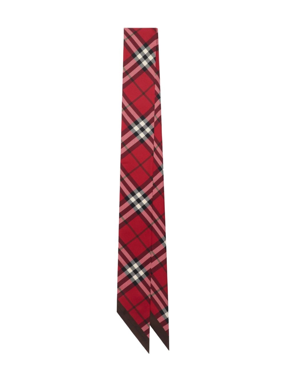 checked silk scarf - 2