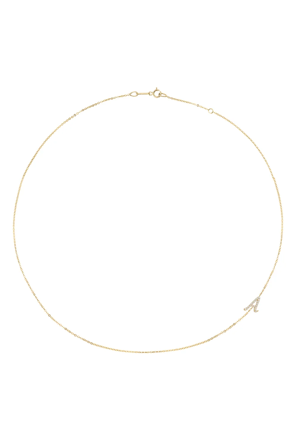 Diamond Double Sided Initial Necklace - 1