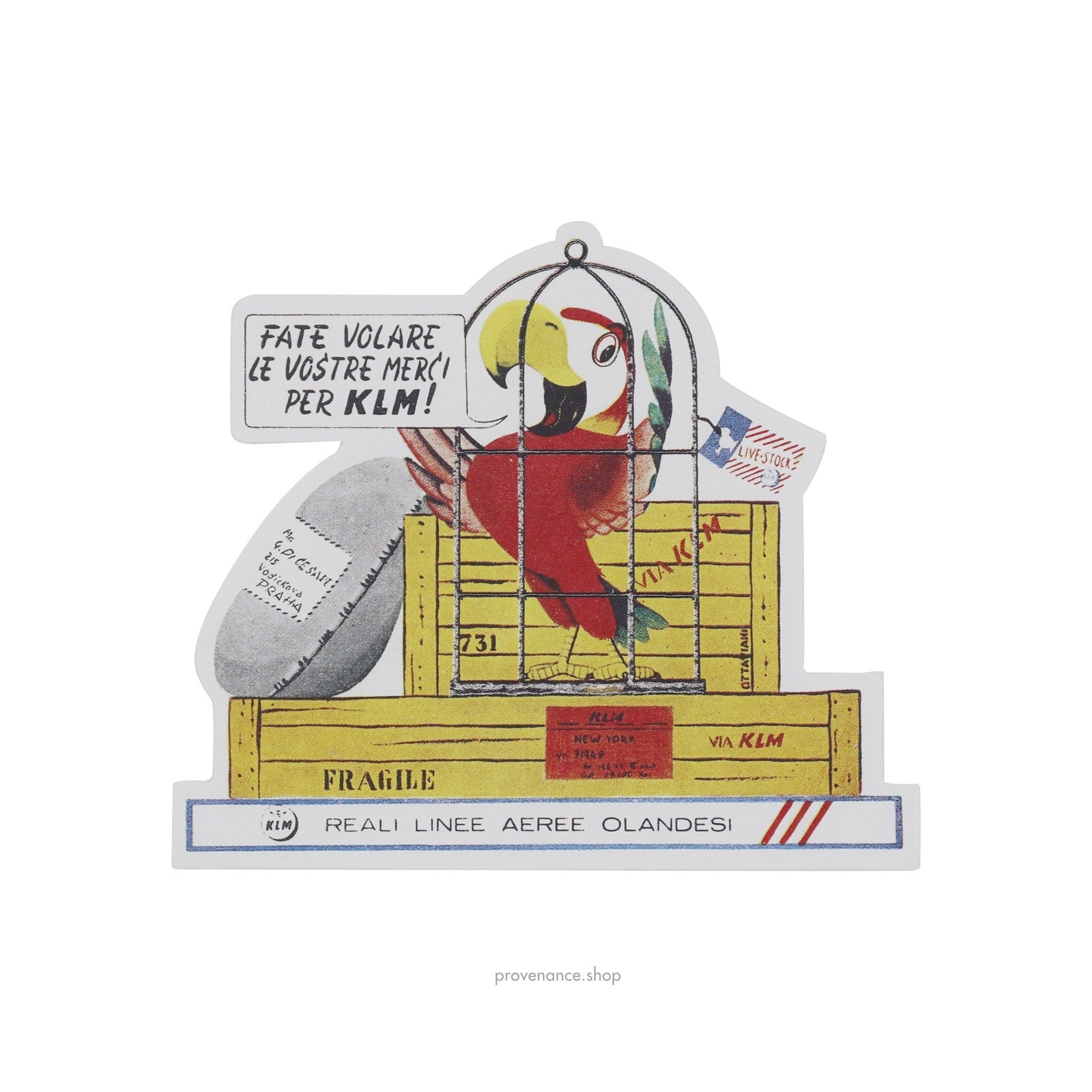 Airline Label Postcard Sticker- REALI LINEE OLANDESI - 1