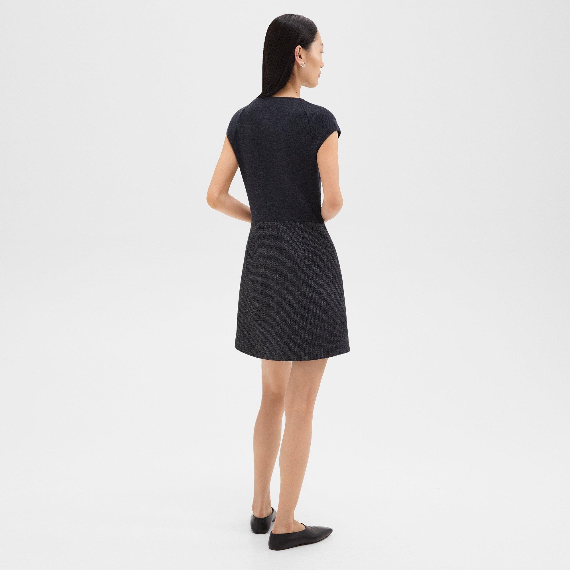 Mini Wrap Dress in Tweed - 4