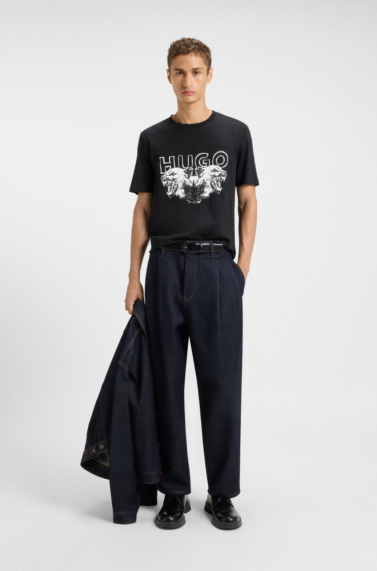 COTTON-JERSEY T-SHIRT WITH LOGO AND ANIMAL GRAPHIC - 4