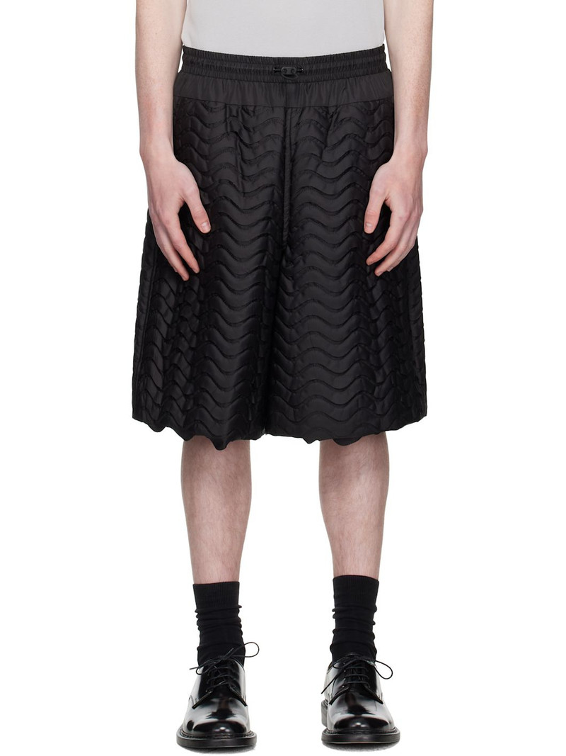 Black Wave Quilting Shorts 1