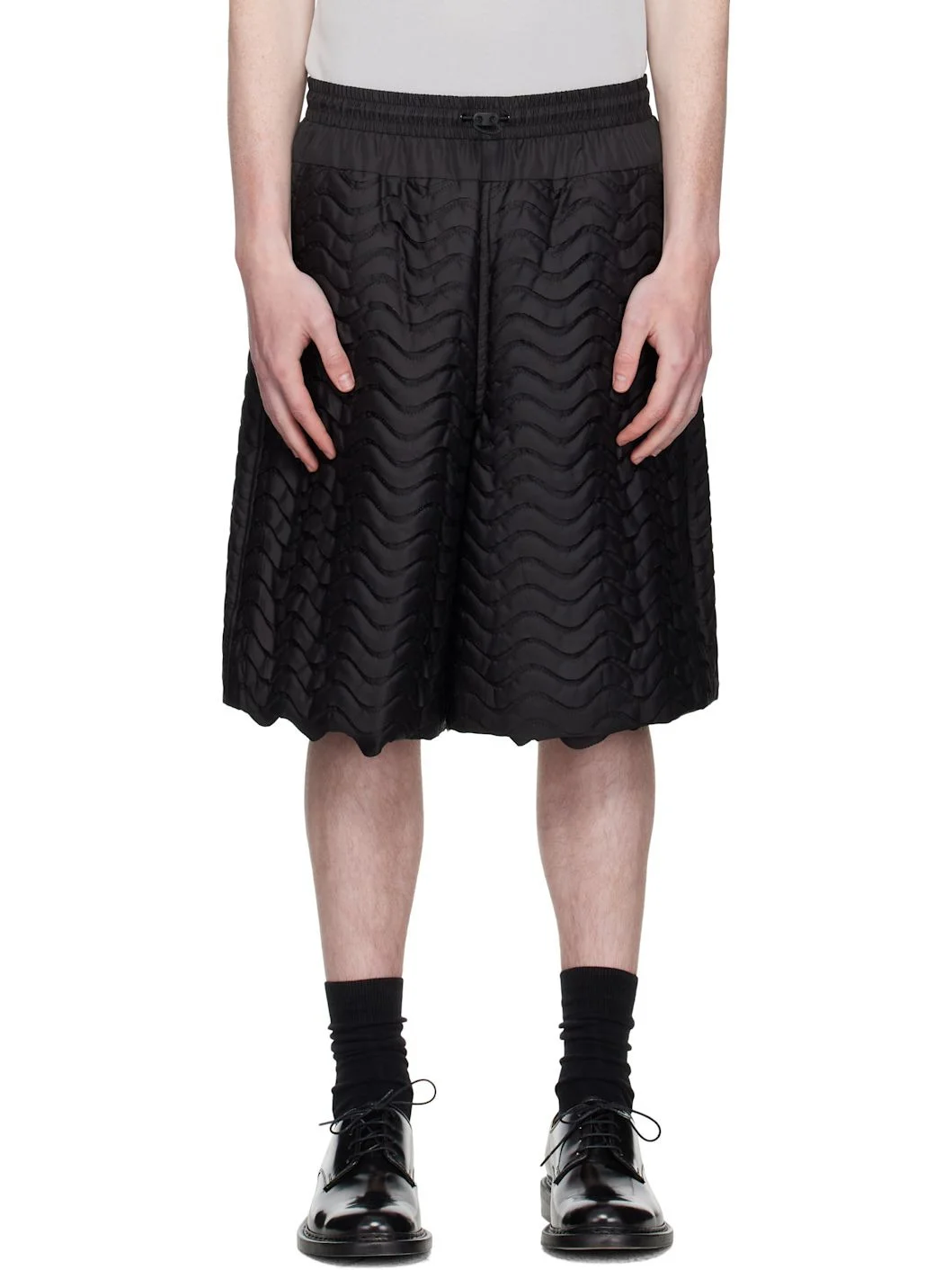 Black Wave Quilting Shorts - 1