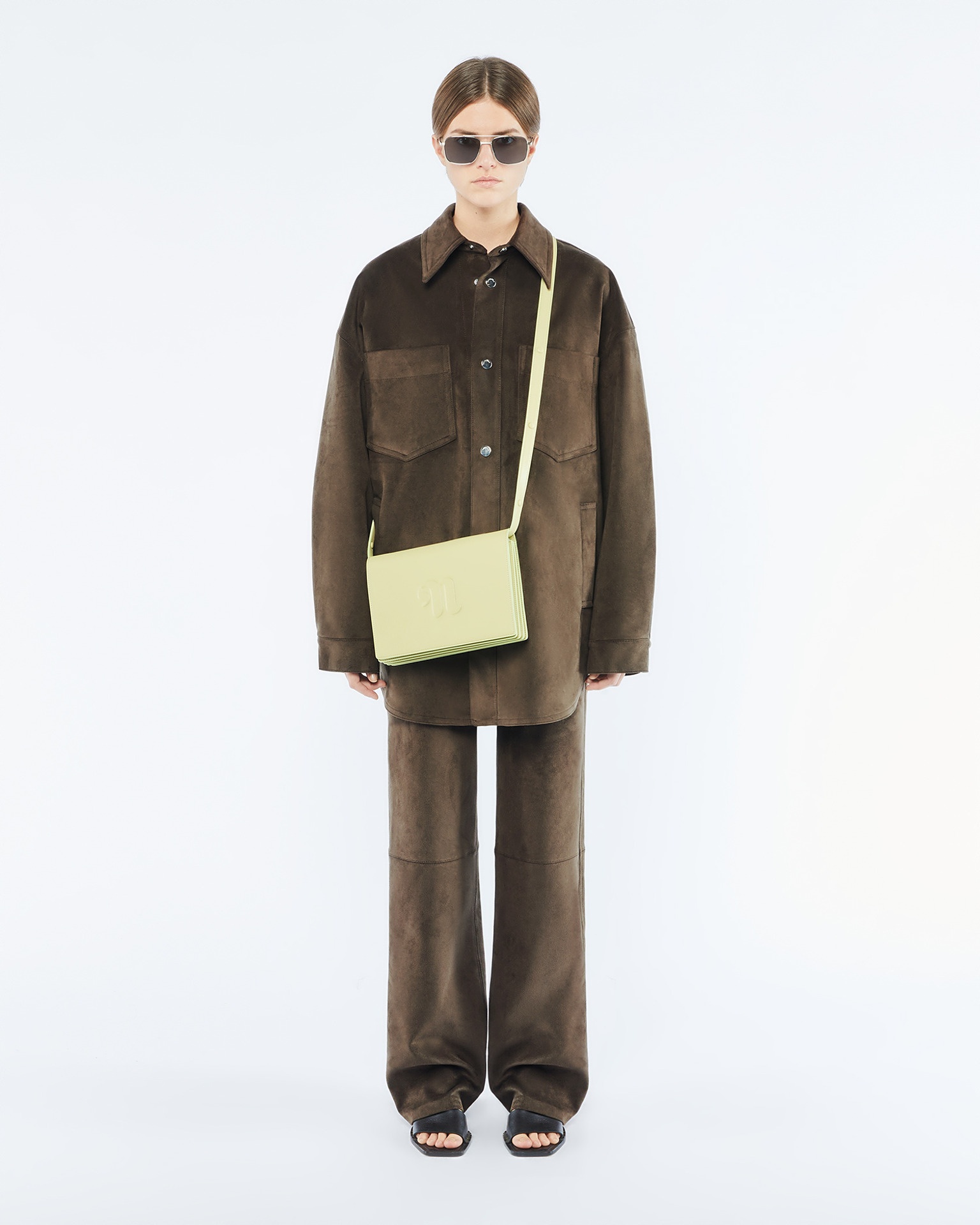 MARTIN - Alt-suede overshirt - Coffee bean - 2