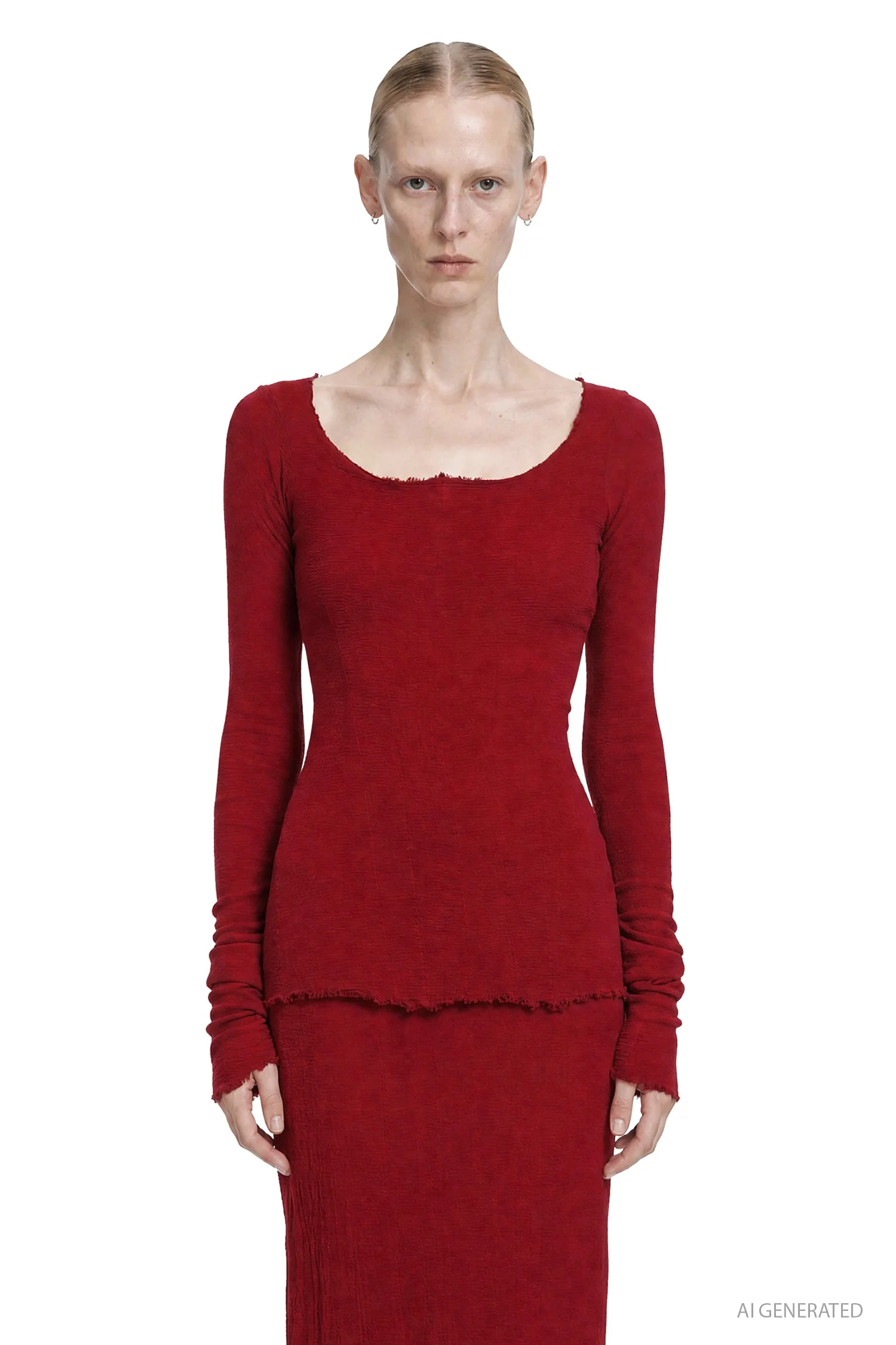 Stretch Long Sleeve Corset Top - 1