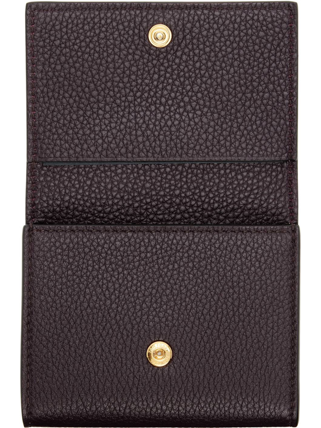 Burgundy Soft Grain Leather Slim Card Holder - 3