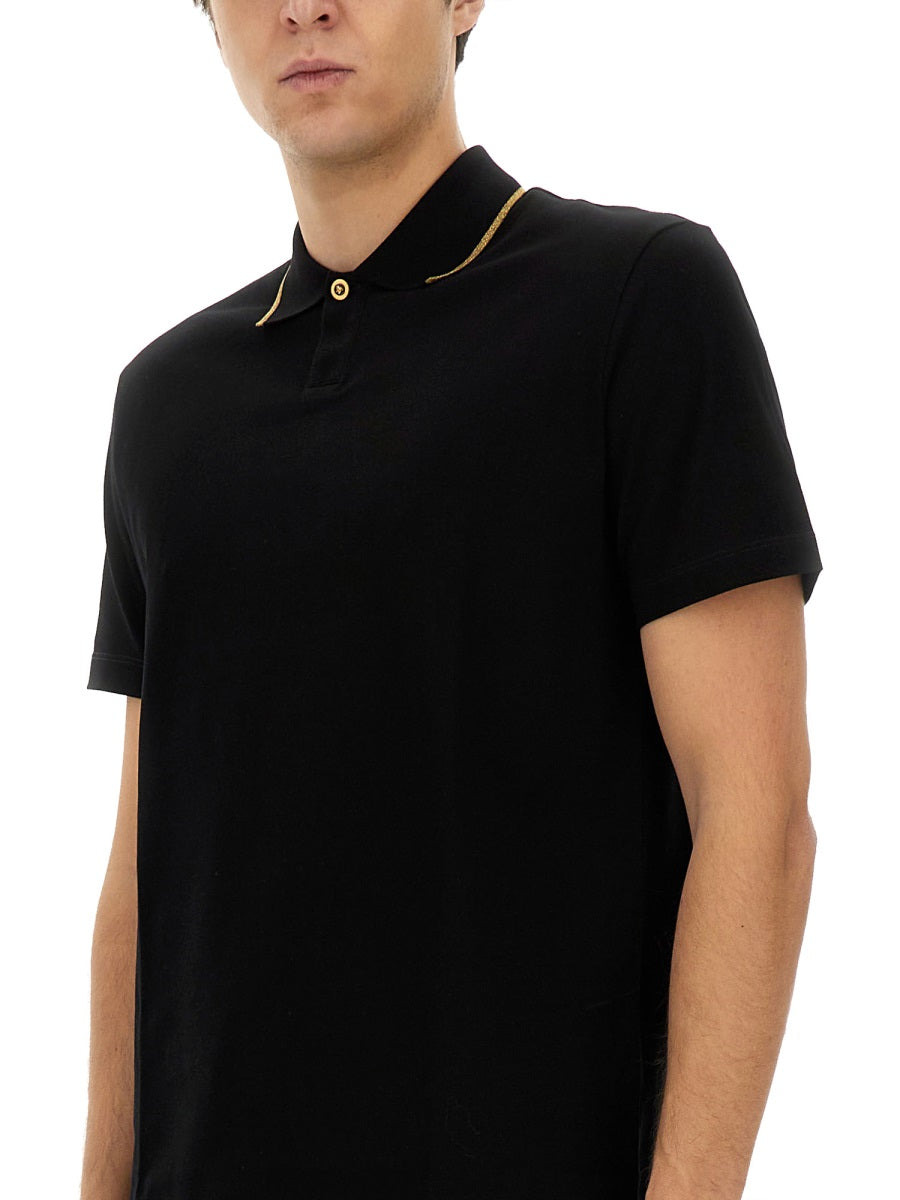 Versace Men Piquet Polo - 4