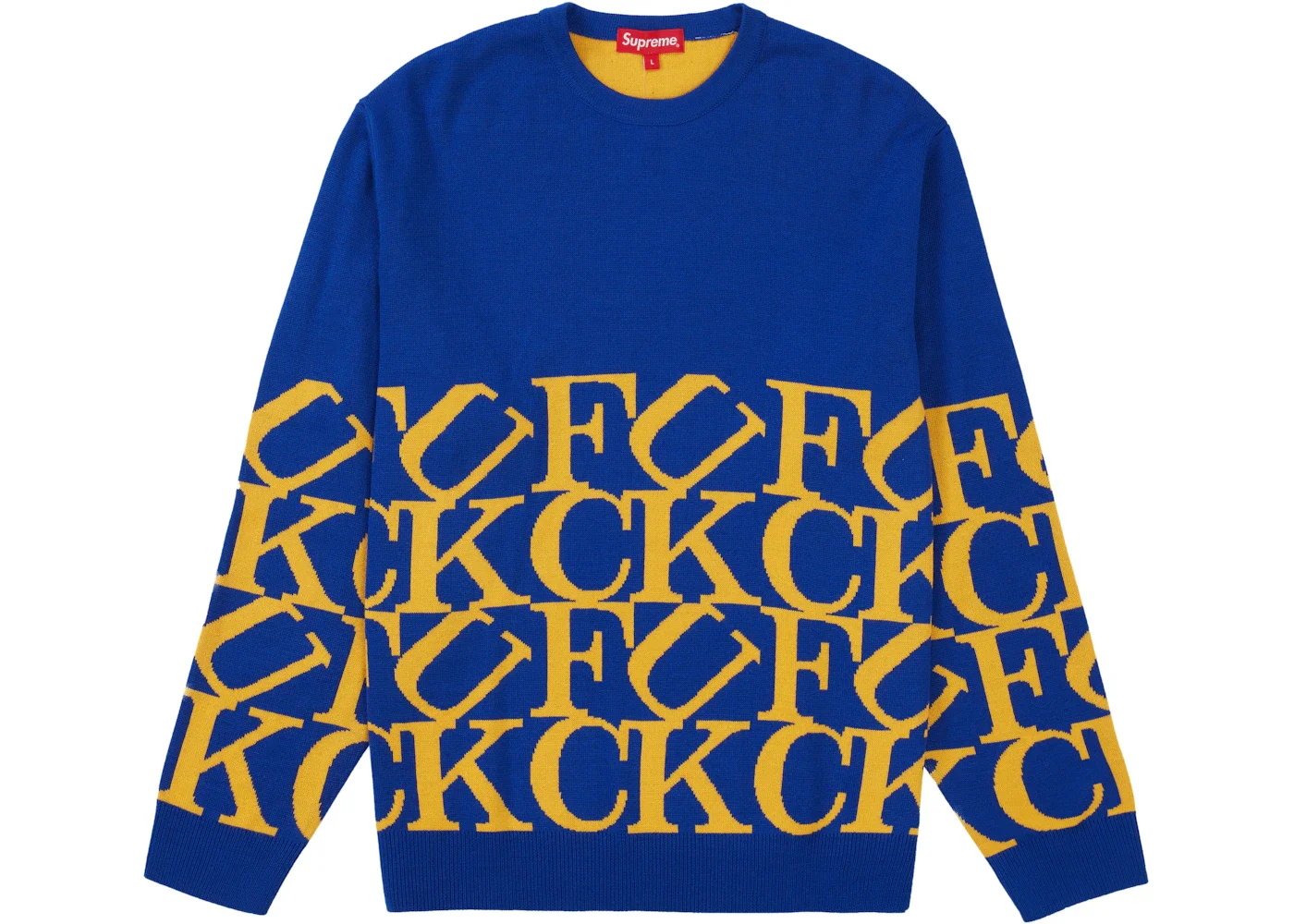 Supreme Supreme Fuck Sweater Royal - FW20SK10 ROYAL | REVERSIBLE