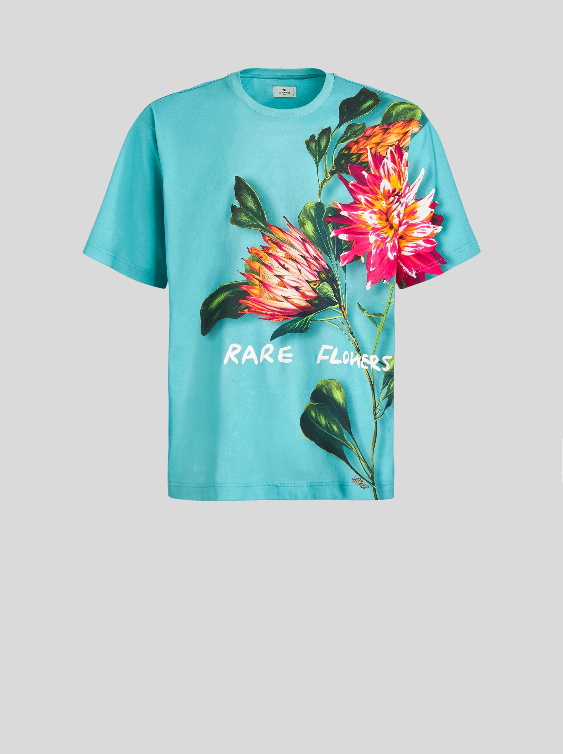 T-SHIRT WITH MAXI PRINTED FLOWERS - 1