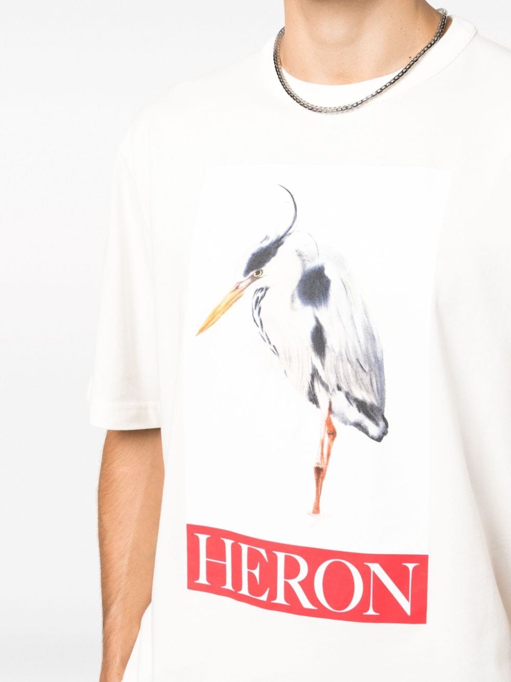 Heron Bird Painted cotton T-shirt - 5