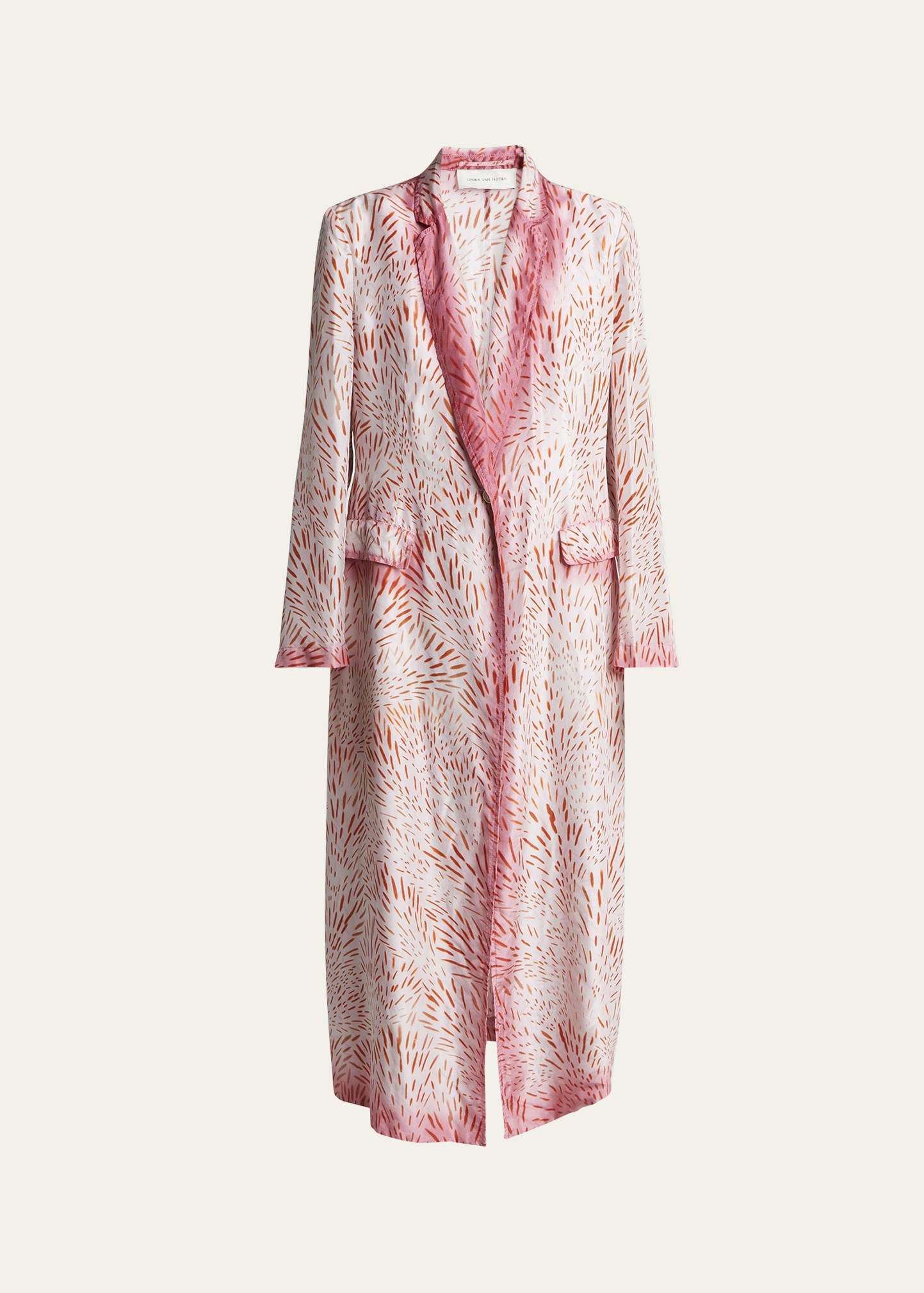 Bongo Single-Breasted Long Silk Jacket - 1