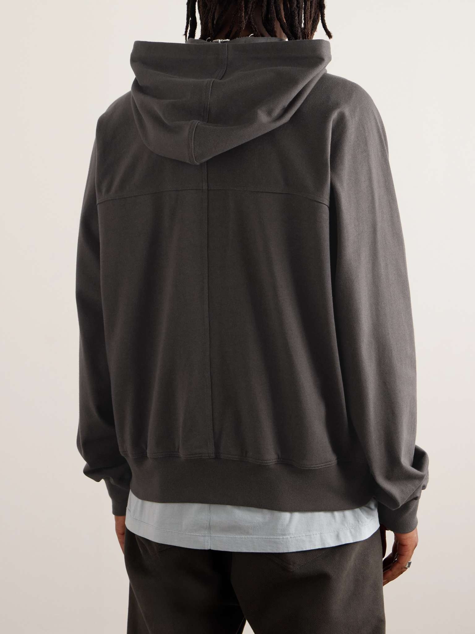 RICK OWENS☆関税込☆パネル コットン ジップアップパーカー Rick Owens☆関税込☆ジップアップコットンジャージーパーカー