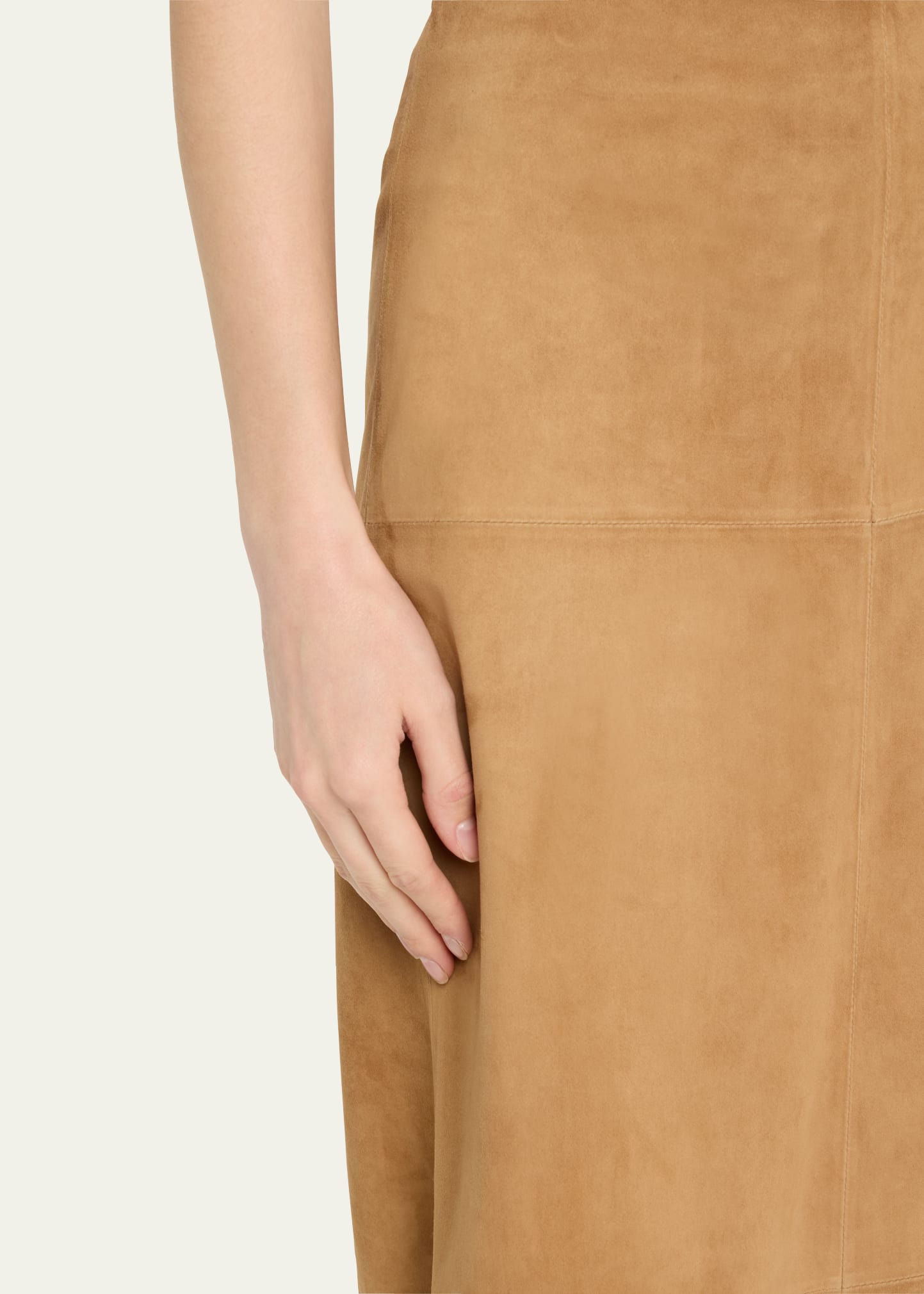Nadia Pencil Suede Midi Skirt - 5