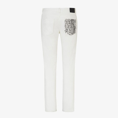 FENDI White denim jeans outlook