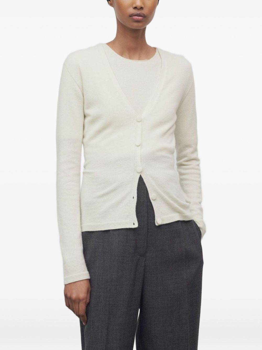 v-neck cashmere cardigan - 2