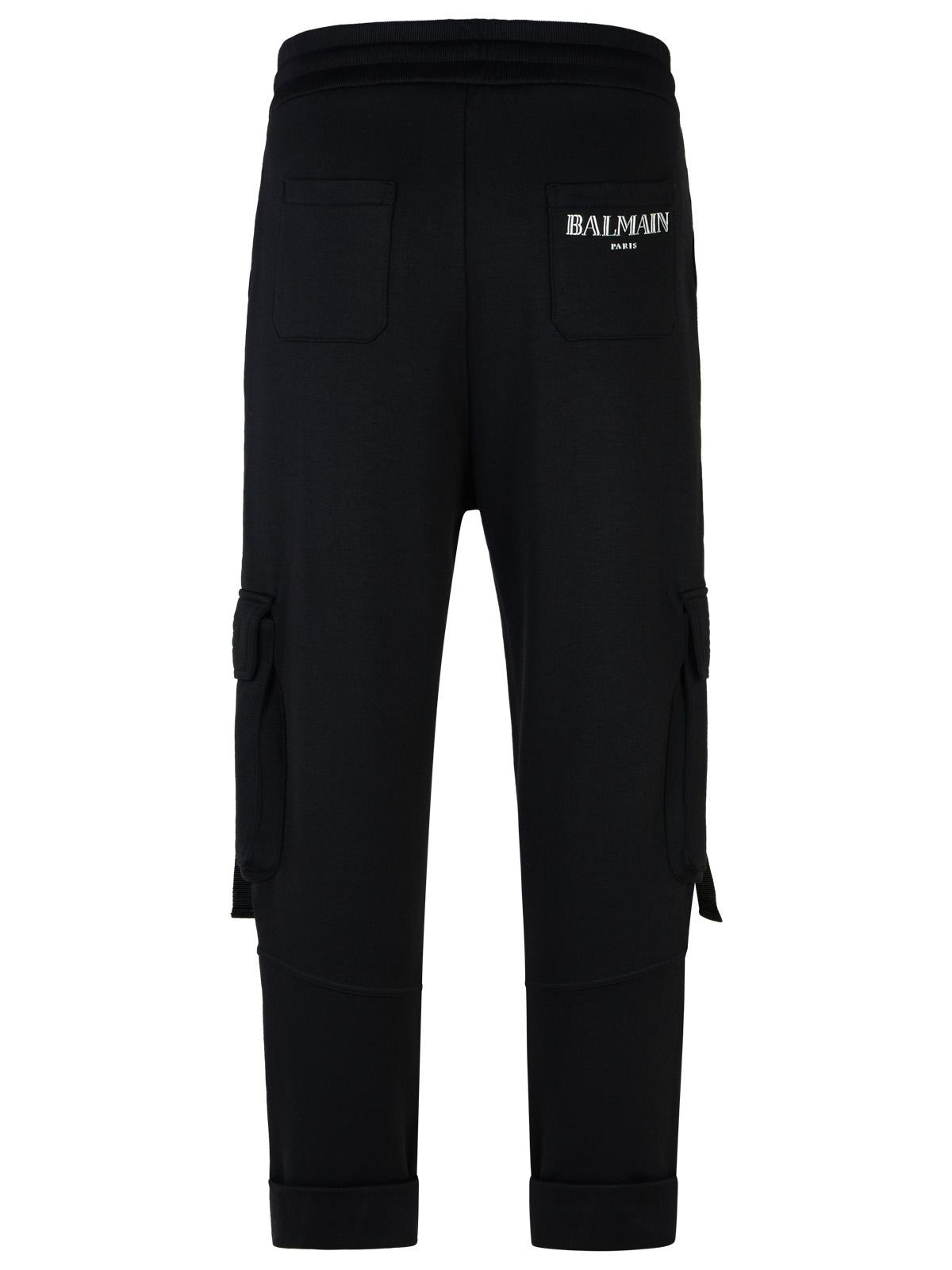 Balmain 'Jogger' Black Cotton Blend Pants Men - 3