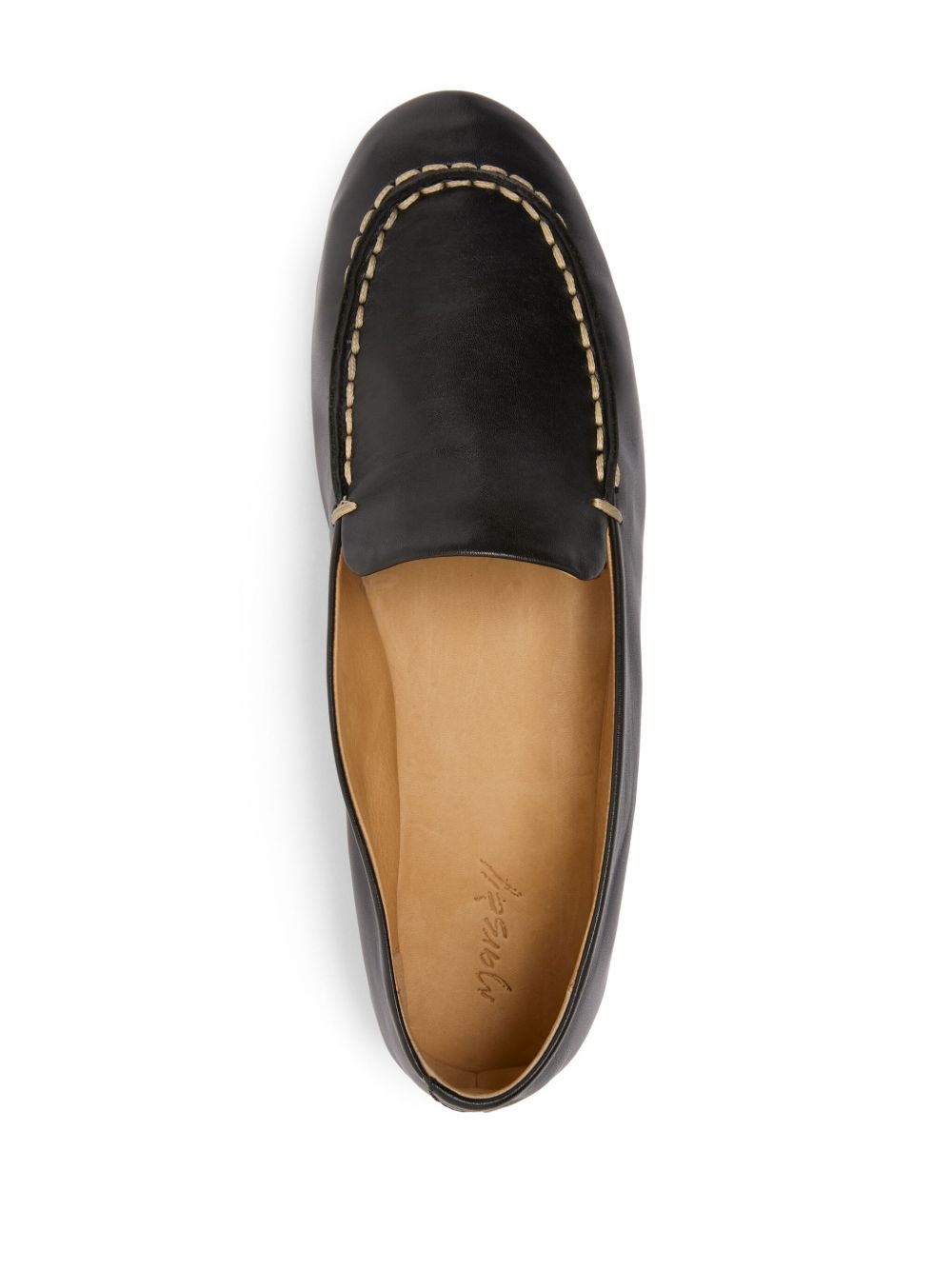 contrast stitching loafers - 3