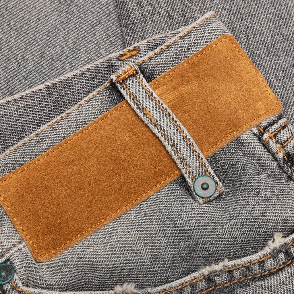PALM ANGELS SLIM 5 POCKETS DENIM - LIGHT GREY - 5
