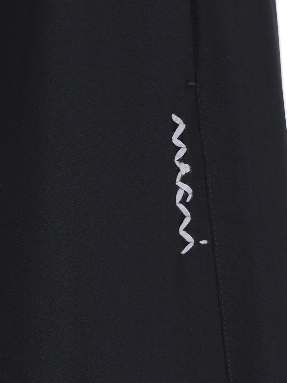 logo-print flared trousers - 4