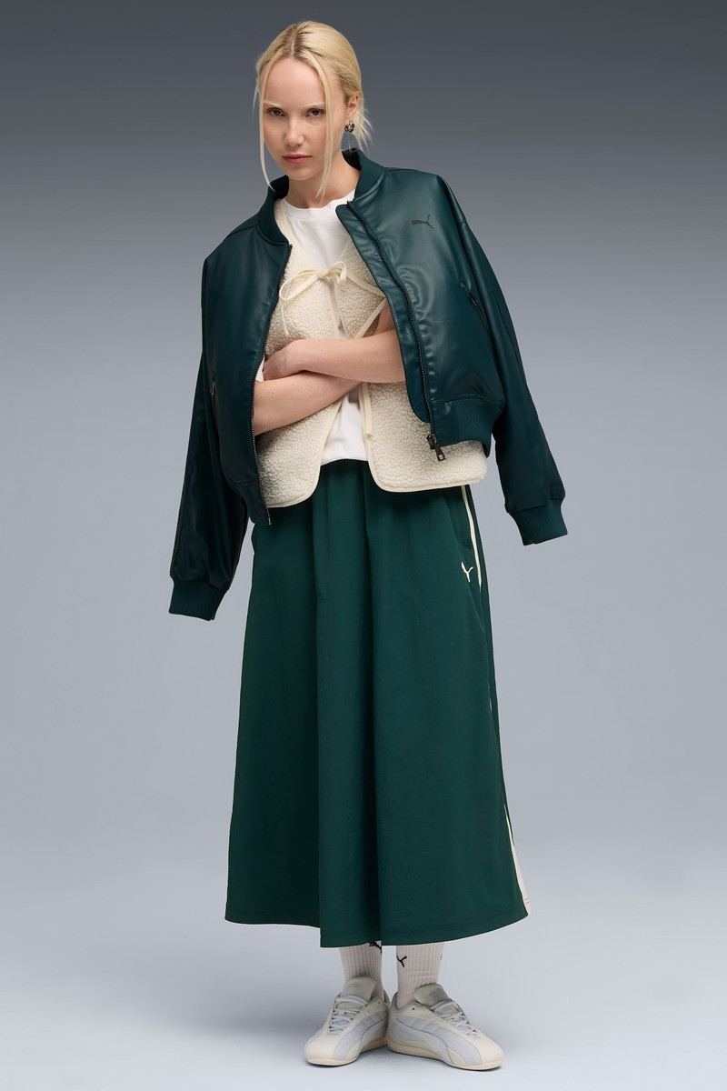 T7 Woven Midi Skirt Women 5