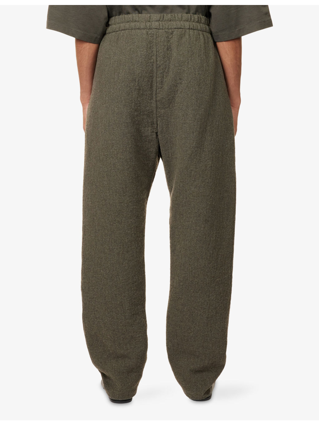 Drawstring Wide-Leg Wool-Blend Trousers - 4