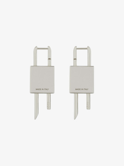 Givenchy MINI LOCK EARRINGS IN METAL WITH CRYSTAL outlook