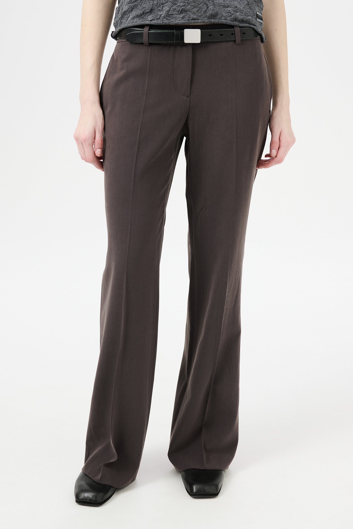 Hip Trouser Chocolate Plum Rustic Lyocell - 3