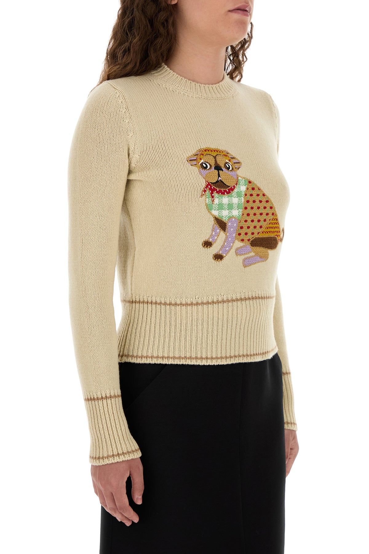 Beige wool sweater - 3