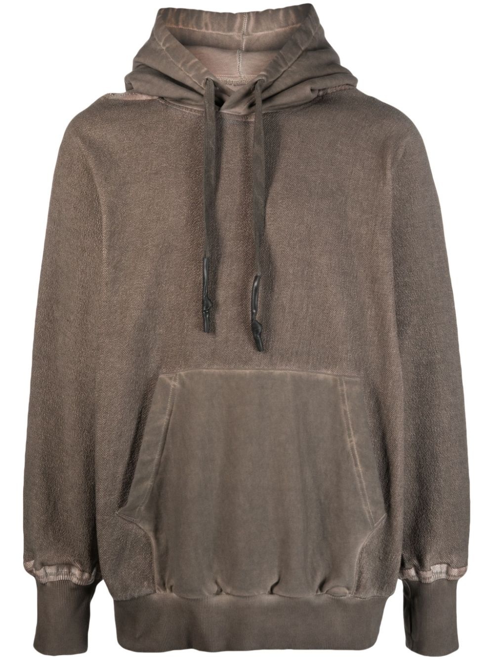 distressed-finish hoodie - 1